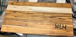 Large Cutting Board Chopping Block Engraved Custom Hard Maple Black Walnut Black Cherry